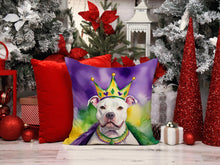 Load image into Gallery viewer, Pit Bull Terrier King of Mardi Gras Throw Pillow