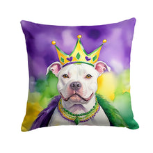 Load image into Gallery viewer, Pit Bull Terrier King of Mardi Gras Throw Pillow
