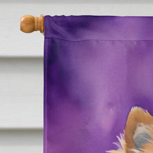 Load image into Gallery viewer, Pomeranian King of Mardi Gras House Flag