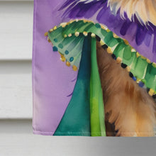 Load image into Gallery viewer, Pomeranian King of Mardi Gras House Flag