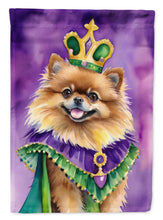 Load image into Gallery viewer, Pomeranian King of Mardi Gras House Flag