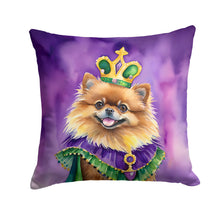 Load image into Gallery viewer, Pomeranian King of Mardi Gras Throw Pillow