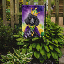 Load image into Gallery viewer, Black Poodle King of Mardi Gras Garden Flag - Vibrant Dog-Themed Yard Decor by Caroline's Treasures