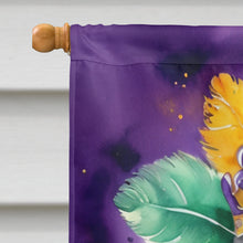 Load image into Gallery viewer, Black Poodle King of Mardi Gras House Flag