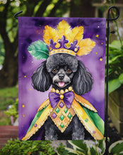 Load image into Gallery viewer, Black Poodle King of Mardi Gras Garden Flag - Vibrant Dog-Themed Yard Decor by Caroline's Treasures