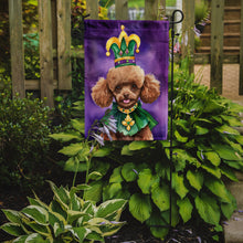 Load image into Gallery viewer, Poodle King of Mardi Gras Garden Flag - Vibrant Dog-Themed Yard Decor by Caroline's Treasures