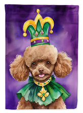 Load image into Gallery viewer, Poodle King of Mardi Gras Garden Flag - Vibrant Dog-Themed Yard Decor by Caroline's Treasures
