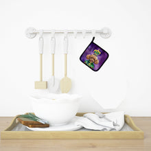 Load image into Gallery viewer, Poodle King of Mardi Gras Pot Holders - Set of 2 Decorative Kitchen Helpers | Made in the USA