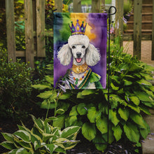 Load image into Gallery viewer, White Poodle King of Mardi Gras Garden Flag - Vibrant Dog-Themed Yard Decor by Caroline's Treasures