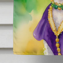Load image into Gallery viewer, White Poodle King of Mardi Gras House Flag