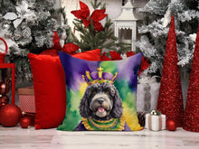 Load image into Gallery viewer, Portuguese Water Dog King of Mardi Gras Throw Pillow