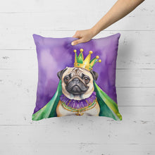 Load image into Gallery viewer, Pug King of Mardi Gras Throw Pillow
