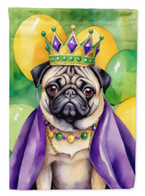 Load image into Gallery viewer, Pug King of Mardi Gras House Flag