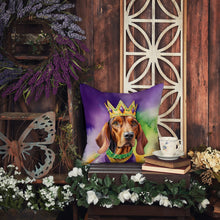 Load image into Gallery viewer, Redbone Coonhound King of Mardi Gras Throw Pillow