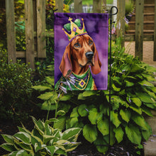 Load image into Gallery viewer, Redbone Coonhound King of Mardi Gras Garden Flag - Vibrant Dog-Themed Yard Decor by Caroline's Treasures
