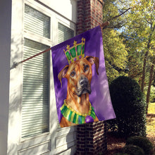 Load image into Gallery viewer, Rhodesian Ridgeback King of Mardi Gras House Flag