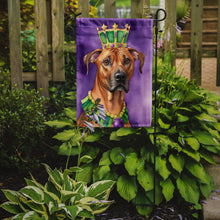 Load image into Gallery viewer, Rhodesian Ridgeback King of Mardi Gras Garden Flag - Vibrant Dog-Themed Yard Decor by Caroline's Treasures