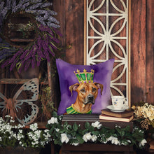 Load image into Gallery viewer, Rhodesian Ridgeback King of Mardi Gras Throw Pillow