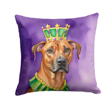 Load image into Gallery viewer, Rhodesian Ridgeback King of Mardi Gras Throw Pillow