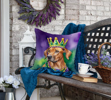 Load image into Gallery viewer, Rhodesian Ridgeback King of Mardi Gras Throw Pillow