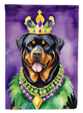 Load image into Gallery viewer, Rottweiler King of Mardi Gras House Flag