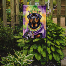 Load image into Gallery viewer, Rottweiler King of Mardi Gras Garden Flag - Vibrant Dog-Themed Yard Decor by Caroline's Treasures
