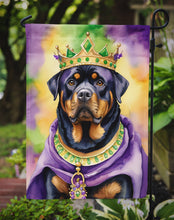 Load image into Gallery viewer, Rottweiler King of Mardi Gras Garden Flag - Vibrant Dog-Themed Yard Decor by Caroline's Treasures