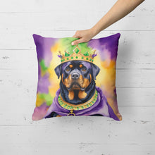 Load image into Gallery viewer, Rottweiler King of Mardi Gras Throw Pillow