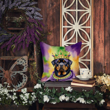 Load image into Gallery viewer, Rottweiler King of Mardi Gras Throw Pillow
