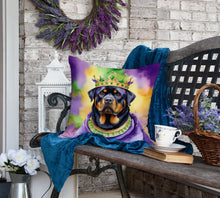 Load image into Gallery viewer, Rottweiler King of Mardi Gras Throw Pillow