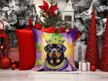 Load image into Gallery viewer, Rottweiler King of Mardi Gras Throw Pillow