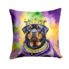 Load image into Gallery viewer, Rottweiler King of Mardi Gras Throw Pillow