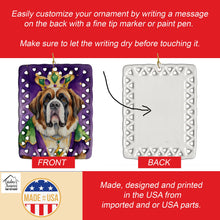 Load image into Gallery viewer, Saint Bernard King of Mardi Gras Porcelain Ornament