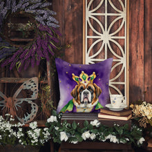 Load image into Gallery viewer, Saint Bernard King of Mardi Gras Throw Pillow - 14x14 Decorative Pillow – Art for Your Home &amp; Patio
