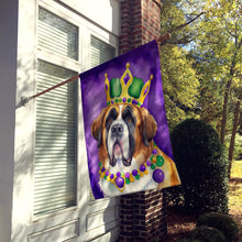 Load image into Gallery viewer, Saint Bernard King of Mardi Gras House Flag