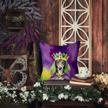 Load image into Gallery viewer, Saluki King of Mardi Gras Throw Pillow - 14x14 Decorative Pillow – Art for Your Home &amp; Patio