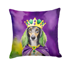 Load image into Gallery viewer, Saluki King of Mardi Gras Throw Pillow - 14x14 Decorative Pillow – Art for Your Home &amp; Patio
