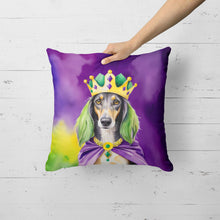 Load image into Gallery viewer, Saluki King of Mardi Gras Throw Pillow