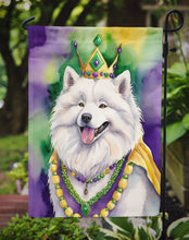 Load image into Gallery viewer, Samoyed King of Mardi Gras Garden Flag - Vibrant Dog-Themed Yard Decor by Caroline's Treasures