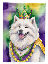 Load image into Gallery viewer, Samoyed King of Mardi Gras Garden Flag - Vibrant Dog-Themed Yard Decor by Caroline's Treasures