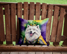 Load image into Gallery viewer, Samoyed King of Mardi Gras Throw Pillow - 14x14 Decorative Pillow – Art for Your Home &amp; Patio