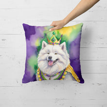 Load image into Gallery viewer, Samoyed King of Mardi Gras Throw Pillow