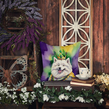 Load image into Gallery viewer, Samoyed King of Mardi Gras Throw Pillow