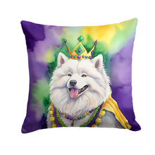 Load image into Gallery viewer, Samoyed King of Mardi Gras Throw Pillow
