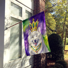 Load image into Gallery viewer, Samoyed King of Mardi Gras House Flag
