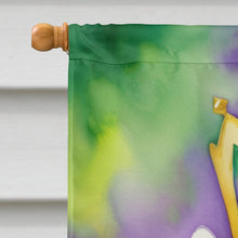 Load image into Gallery viewer, Samoyed King of Mardi Gras House Flag