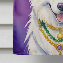 Load image into Gallery viewer, Samoyed King of Mardi Gras House Flag