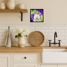 Load image into Gallery viewer, Samoyed King of Mardi Gras Framed Metal Print