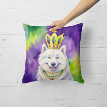 Load image into Gallery viewer, Samoyed King of Mardi Gras Throw Pillow