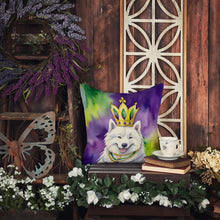Load image into Gallery viewer, Samoyed King of Mardi Gras Throw Pillow